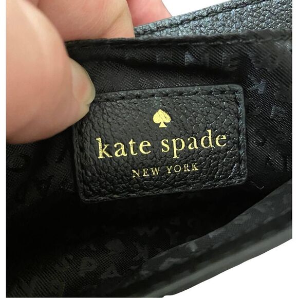 Kate Spade Primrose Hill Little Kaelin Crossbody Cream & Black Leather Bow - Picture 8 of 8